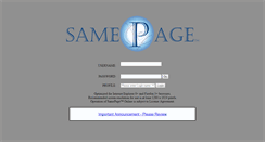 Desktop Screenshot of my.samepagemusic.com